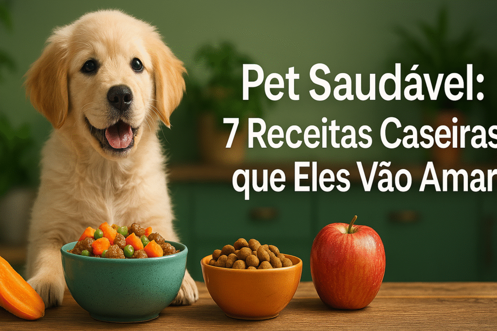 foto de um cão com dizeres Pet saudável