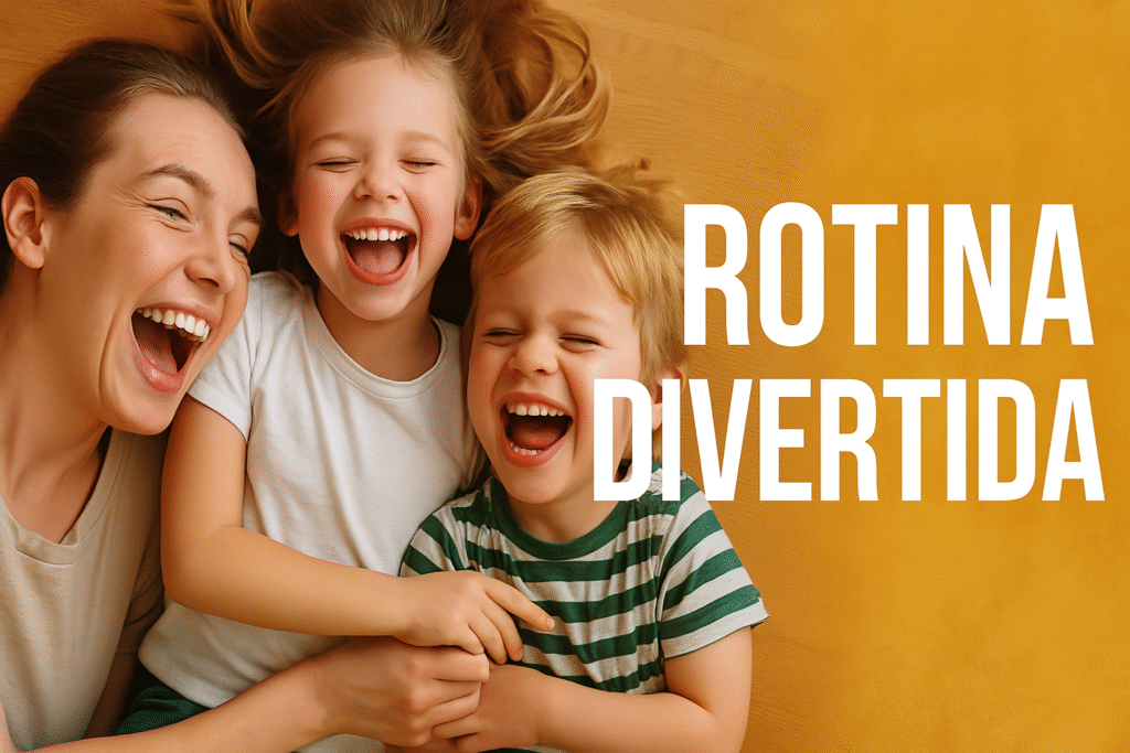 foto escrito Rotina divertida