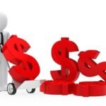 foto de renda extra com varios cifrões