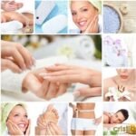 foto de varias cenas para a beleza da mulher