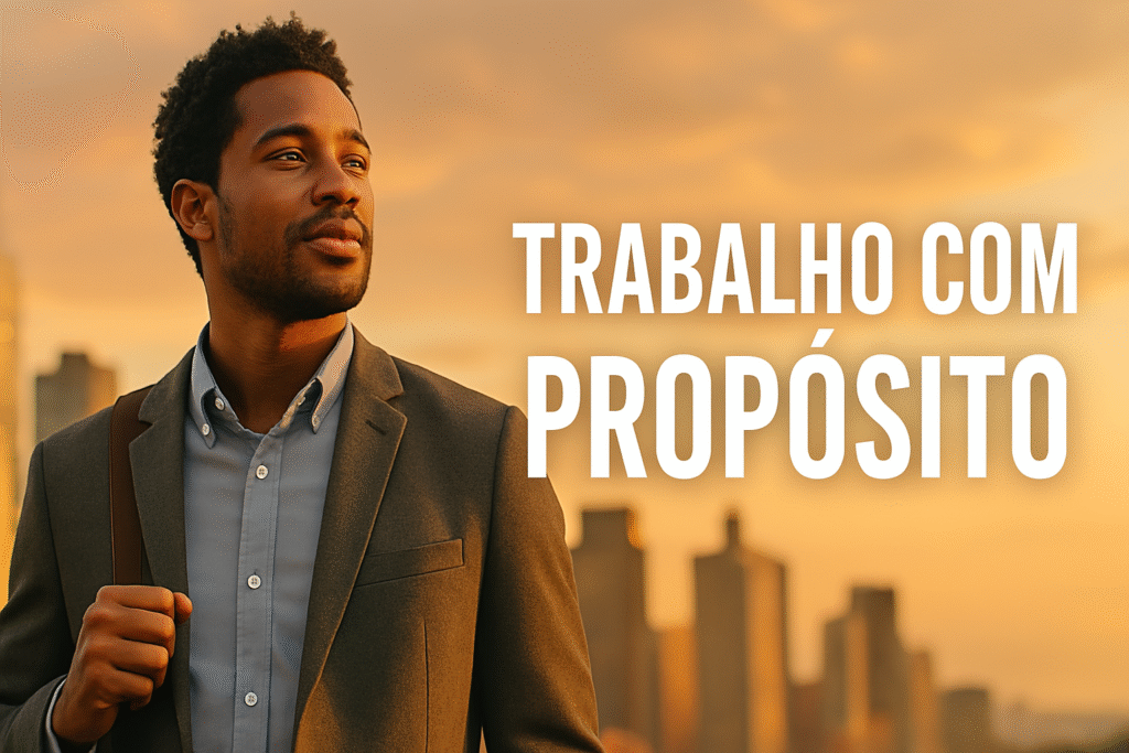 Um foto escrito Trabalho com propósito